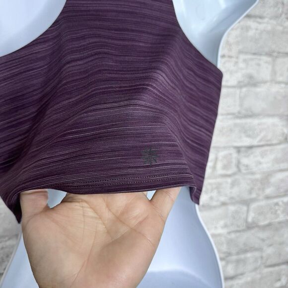 ATHLETA Crop Bra Sports Bra Burgundy Dark Pink Purple Pullover Size M - Picture 10 of 15